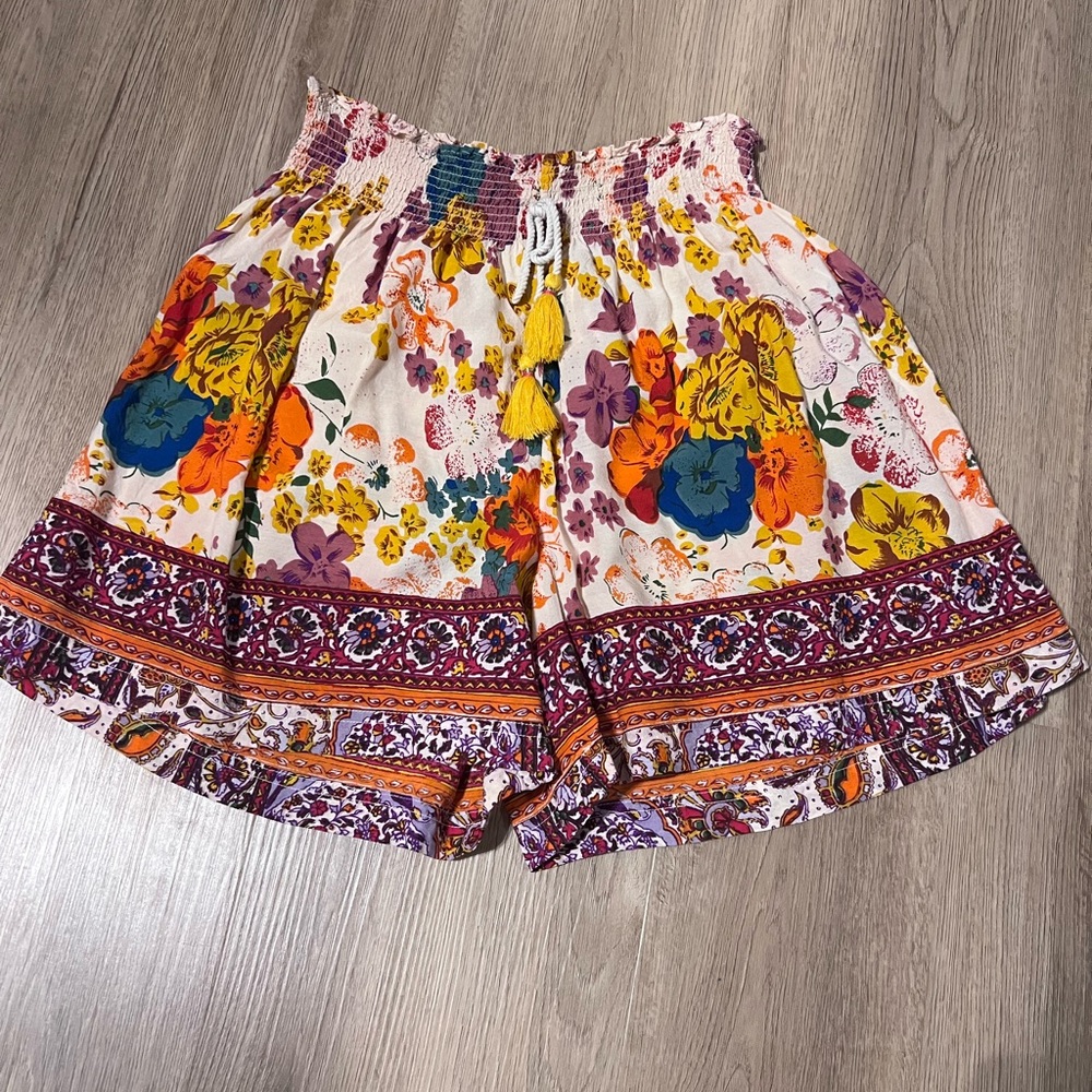 Free People Floral Bohemian Women's swim cover Shorts